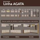 Armário De Cozinha Completa 190cm Com Cristaleira Rustic/crem