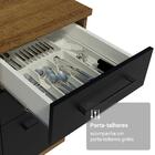 Armário De Cozinha Completa 190cm Com Cristaleira Rustic/pret