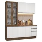 Armário De Cozinha Completa 190cm Rustic/branco Glamy Madesa