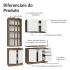 Armário De Cozinha Completa 190cm Rustic/branco Glamy Madesa