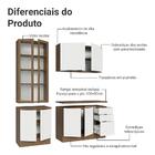 Armário De Cozinha Completa 190cm Rustic/branco Stella Madesa