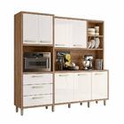 Armário De Cozinha Completa 210cm Carvalho Nature Off White C