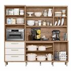Armário De Cozinha Completa 210cm Carvalho Nature Off White C