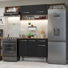 Armário De Cozinha Completa 225cm Rustic/preto Emilly Madesa