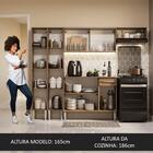 Armário De Cozinha Completa 229cm Rustic Emilly Madesa 08
