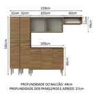 Armário De Cozinha Completa 229cm Rustic Emilly Madesa 08