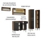 Armário De Cozinha Completa 229cm Rustic/preto Emilly Madesa