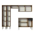 Armário De Cozinha Completa 229cm Rustic/preto Emilly Madesa