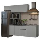 Armário De Cozinha Completa 240 Cm Suspensa Cinza Nice Madesa