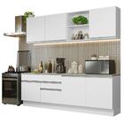 Armário De Cozinha Completa 240cm Branco Glamy Madesa 06