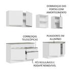 Armário De Cozinha Completa 240cm Branco Glamy Madesa 06