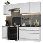Armário De Cozinha Completa 240cm Branco Glamy Madesa 07