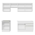 Armário De Cozinha Completa 240cm Branco Glamy Madesa 08