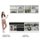 Armário De Cozinha Completa 240cm Branco/preto Glamy Madesa 06