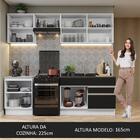 Armário De Cozinha Completa 240cm Branco/preto Glamy Madesa 08