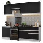 Armário De Cozinha Completa 240cm Branco/preto Glamy Madesa 08