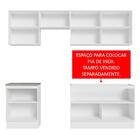 Armário De Cozinha Completa 240cm Branco/preto Glamy Madesa 09