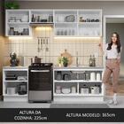 Armário De Cozinha Completa 240cm Branco/preto Glamy Madesa 09