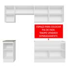 Armário De Cozinha Completa 240cm Branco/preto Glamy Madesa 10