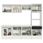 Armário De Cozinha Completa 240cm Branco/preto Topazio Madesa