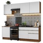 Armário De Cozinha Completa 240cm Rustic/branco Glamy Madesa