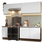 Armário De Cozinha Completa 240cm Rustic/branco Glamy Madesa