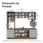 Armário De Cozinha Completa 240cm Rustic/cinza Lux Madesa 08