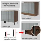 Armário De Cozinha Completa 240cm Rustic/cinza Lux Madesa 08