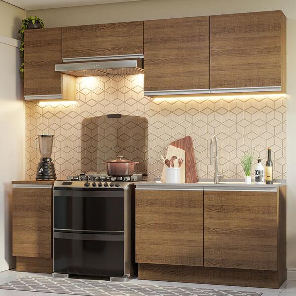 Armário De Cozinha Completa 240cm Rustic Glamy Madesa 10