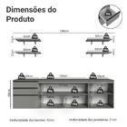 Armário De Cozinha Completa 240cm Suspensa Cinza Nice Madesa