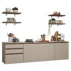 Armário De Cozinha Completa 240cm Suspensa Crema Nice Madesa
