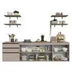 Armário De Cozinha Completa 240cm Suspensa Crema Nice Madesa