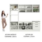 Armário De Cozinha Completa 250cm Branco Agata Madesa 01