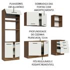 Armário De Cozinha Completa 250cm Rustic/branco Agata Madesa