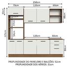 Armário De Cozinha Completa 250cm Rustic/branco Agata Madesa