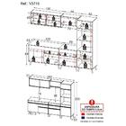 Armário De Cozinha Completa 252cm Veneza Multimóveis V3715