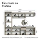 Armário De Cozinha Completa 260 Cm Suspenso Crema Nice Madesa