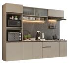 Armário De Cozinha Completa 260 Cm Suspenso Crema Nice Madesa