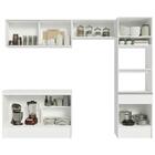 Armário De Cozinha Completa 260cm Branco Diamante Madesa 02