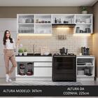 Armário De Cozinha Completa 260cm Branco Glamy Madesa 04