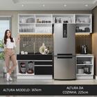 Armário De Cozinha Completa 260cm Branco/preto Glamy Madesa 05
