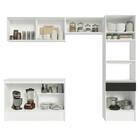 Armário De Cozinha Completa 260cm Branco/preto Topazio Madesa