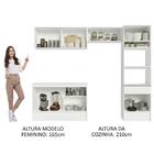 Armário De Cozinha Completa 260cm Branco Topazio Madesa 01