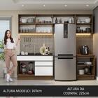 Armário De Cozinha Completa 260cm Rustic/branco Glamy Madesa