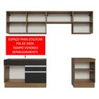 Armário De Cozinha Completa 260cm Rustic/preto Glamy Madesa 04