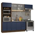 Armário De Cozinha Completa 270 Cm Rustic/azul Vik Madesa 03