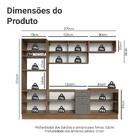 Armário De Cozinha Completa 270 Cm Rustic/cinza Vik Madesa 01