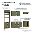 Armário De Cozinha Completa 270 Cm Rustic/verde Vik Madesa 01