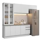 Armário De Cozinha Completa 270cm Branco Glamy Madesa 16