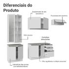 Armário De Cozinha Completa 270cm Branco Glamy Madesa 16